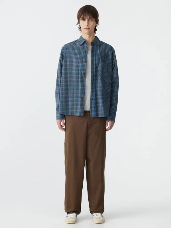 Boxy Cotton Check Shirt made by Bassike