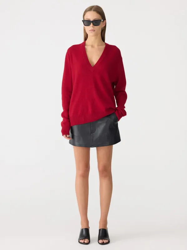 Low V-Neck Slouch Knit made by Bassike