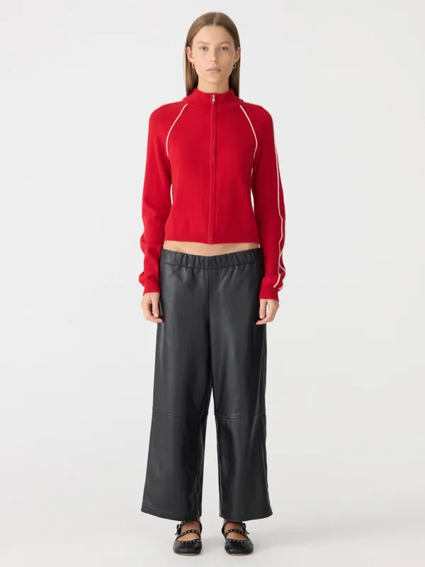 Leather Pull On Wide Leg Pant made by Bassike