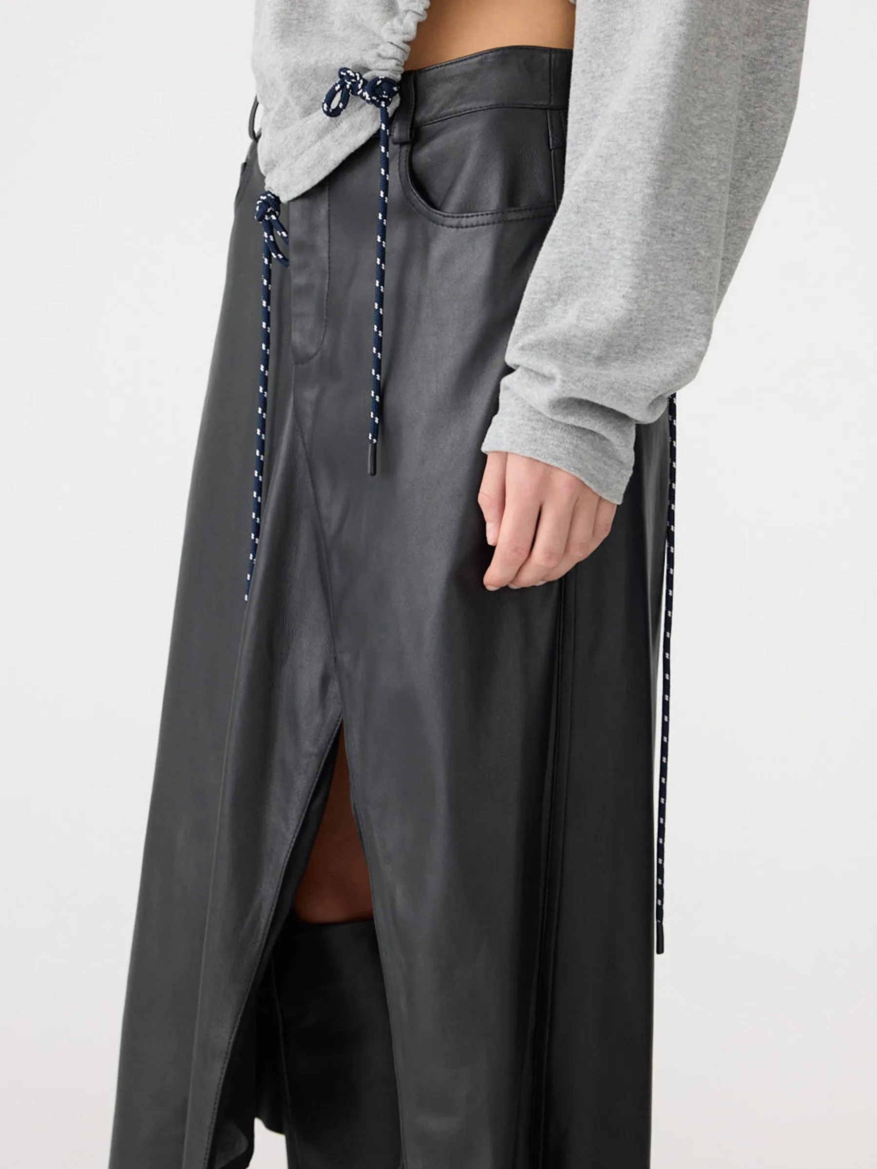 Asymmetric Leather Skirt sold by Bassike product image thumbnail 4