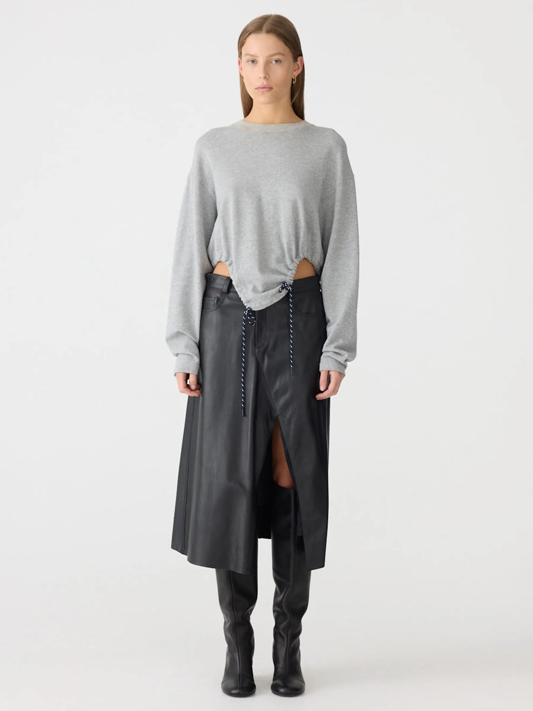 Asymmetric Leather Skirt sold by Bassike product image thumbnail 2