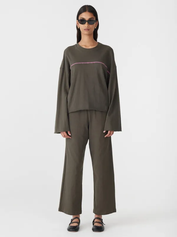 Raw Long Sleeve Crop T-Shirt made by Bassike
