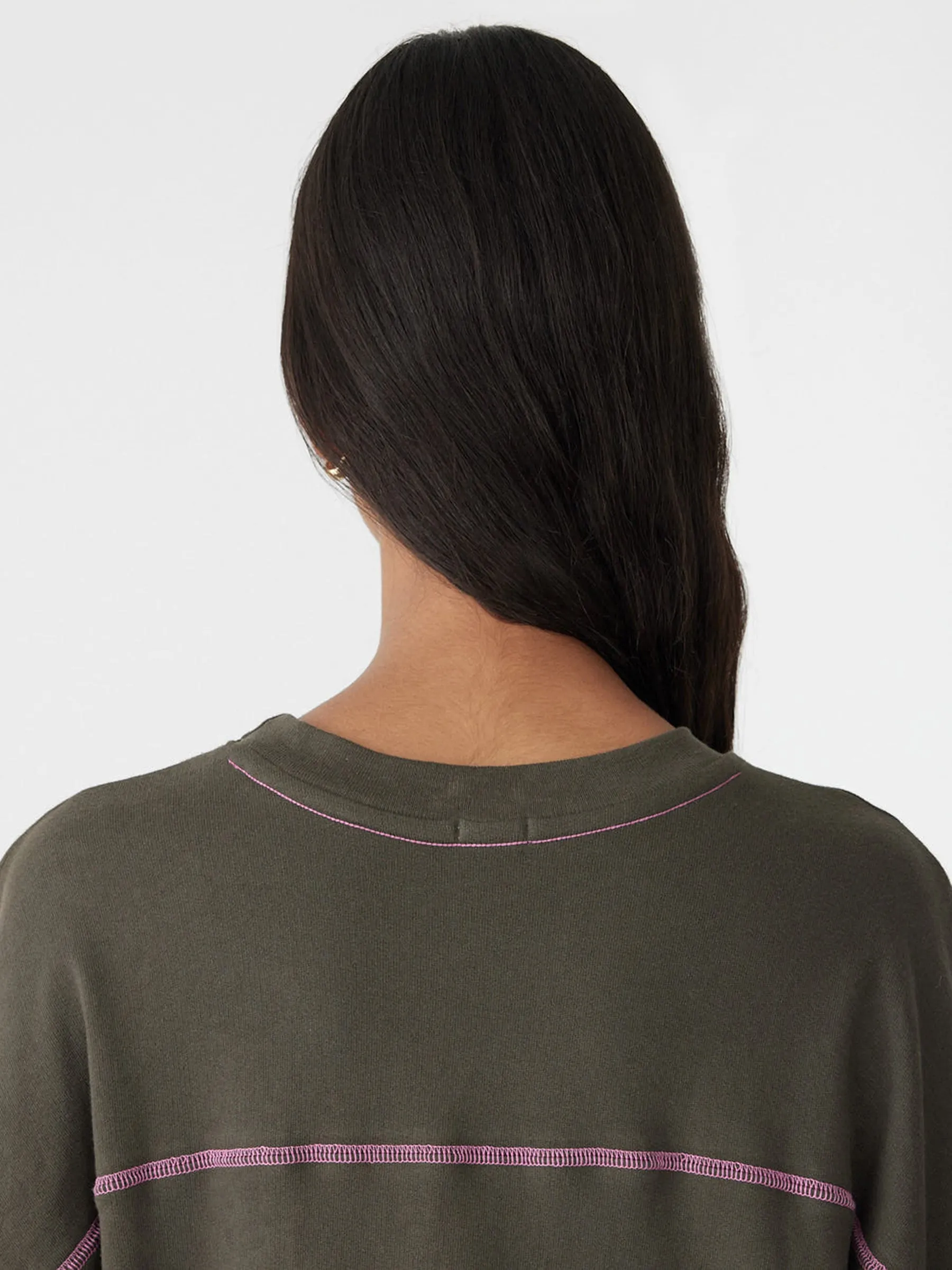 Raw Long Sleeve Crop T-Shirt sold by Bassike product image thumbnail 4