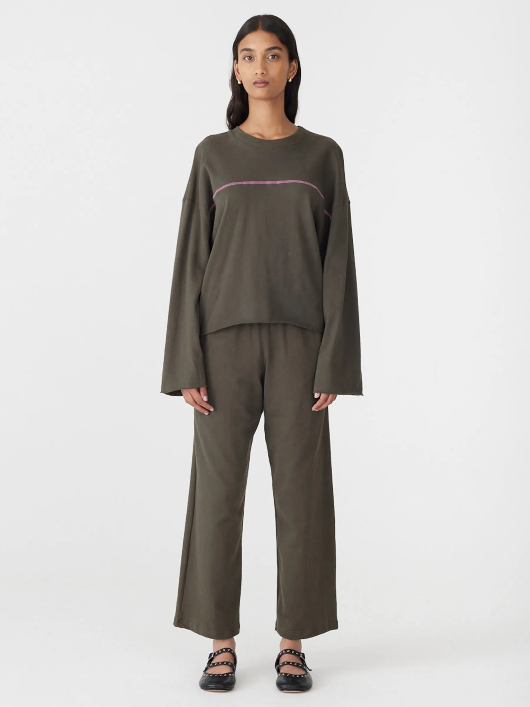 Raw Long Sleeve Crop T-Shirt sold by Bassike product image thumbnail 5