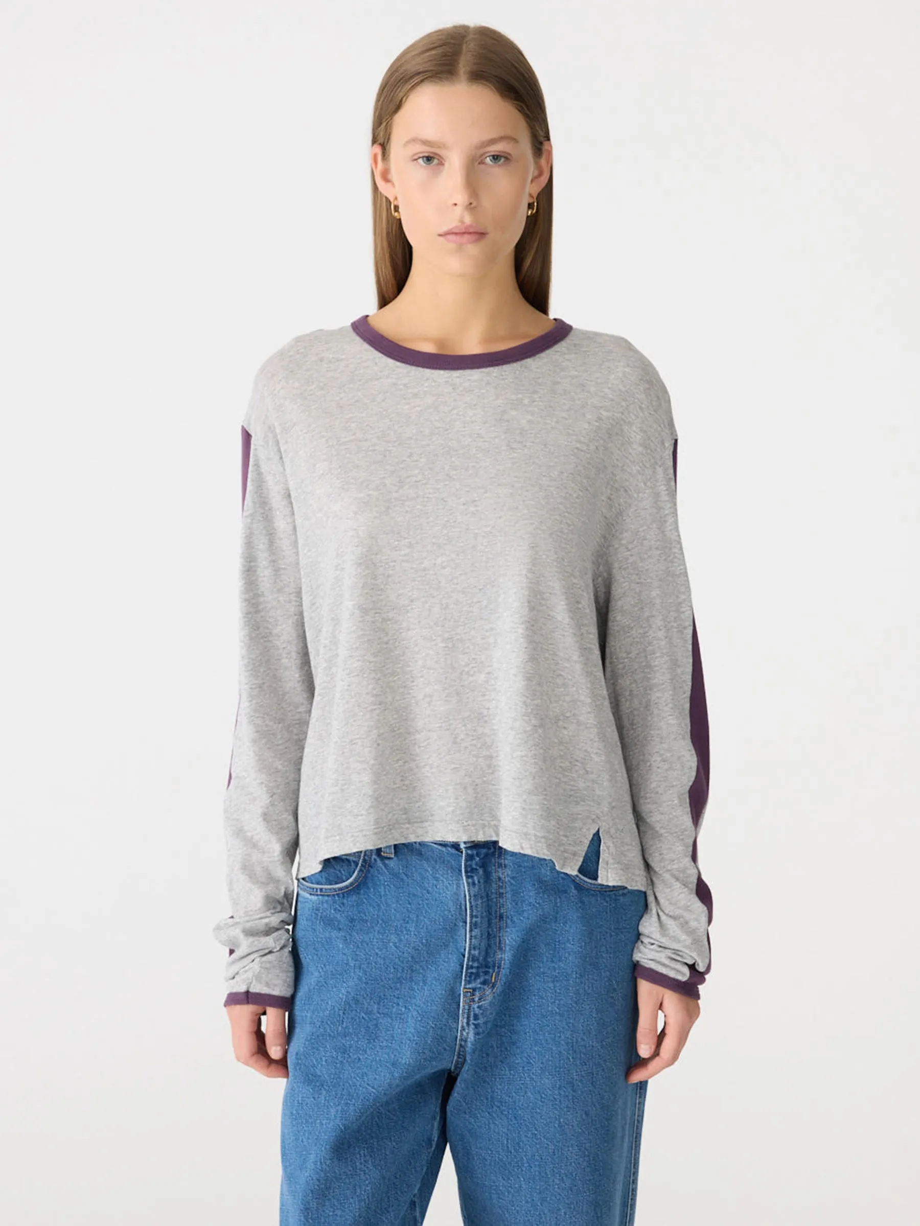 Racer Sleeve Long Sleeve T-Shirt sold by Bassike product image thumbnail 2