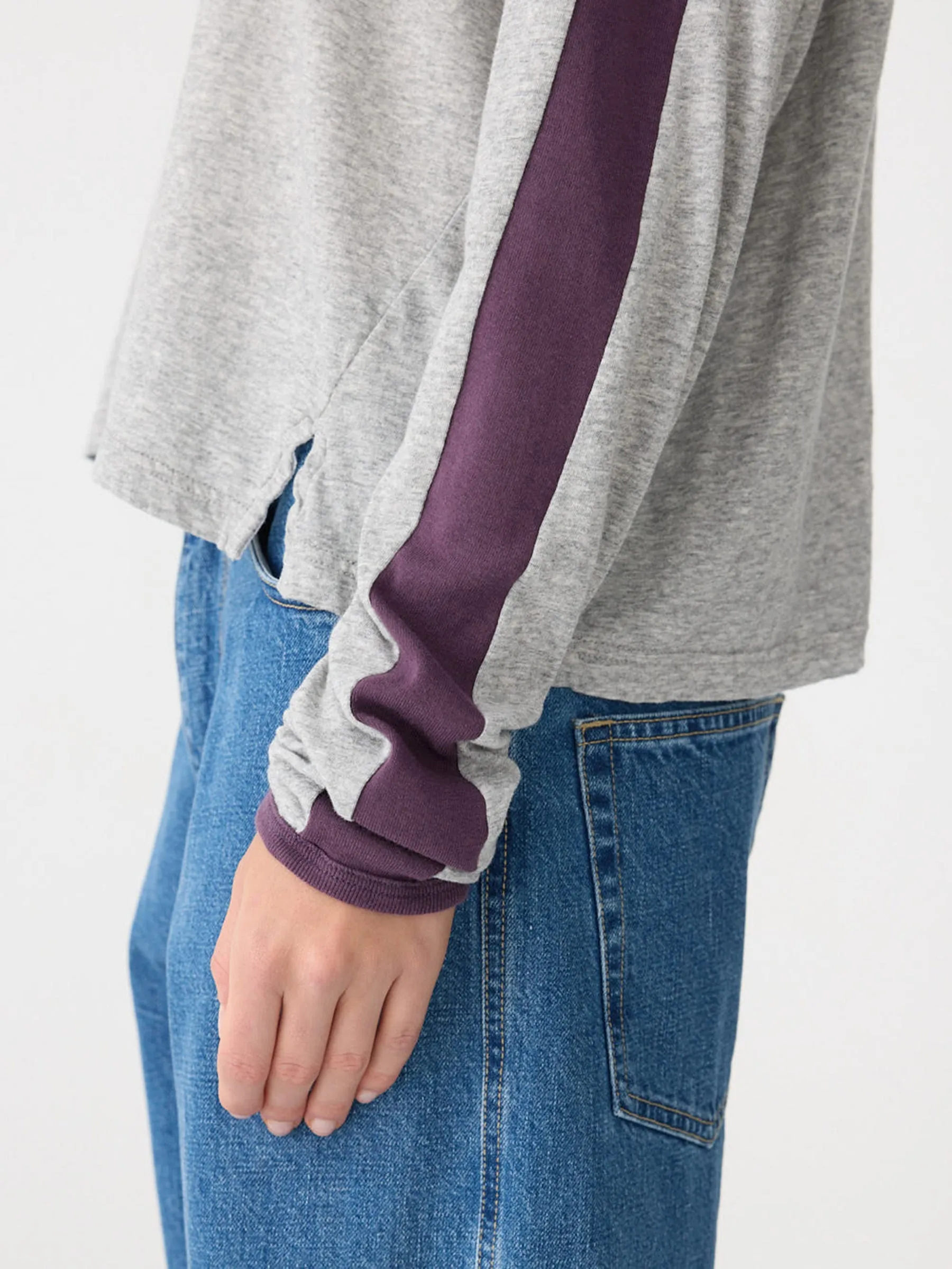 Racer Sleeve Long Sleeve T-Shirt sold by Bassike product image thumbnail 3