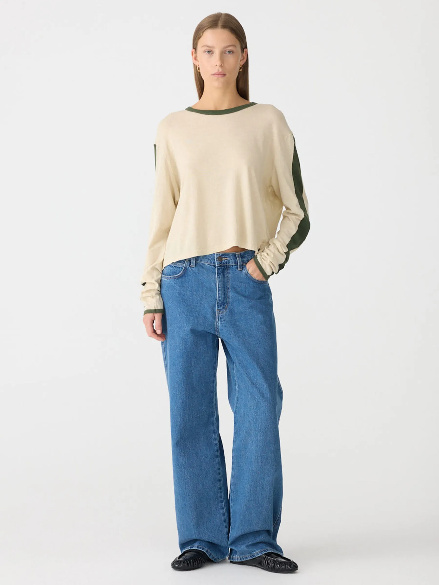 Racer Sleeve Long Sleeve T-Shirt sold by Bassike