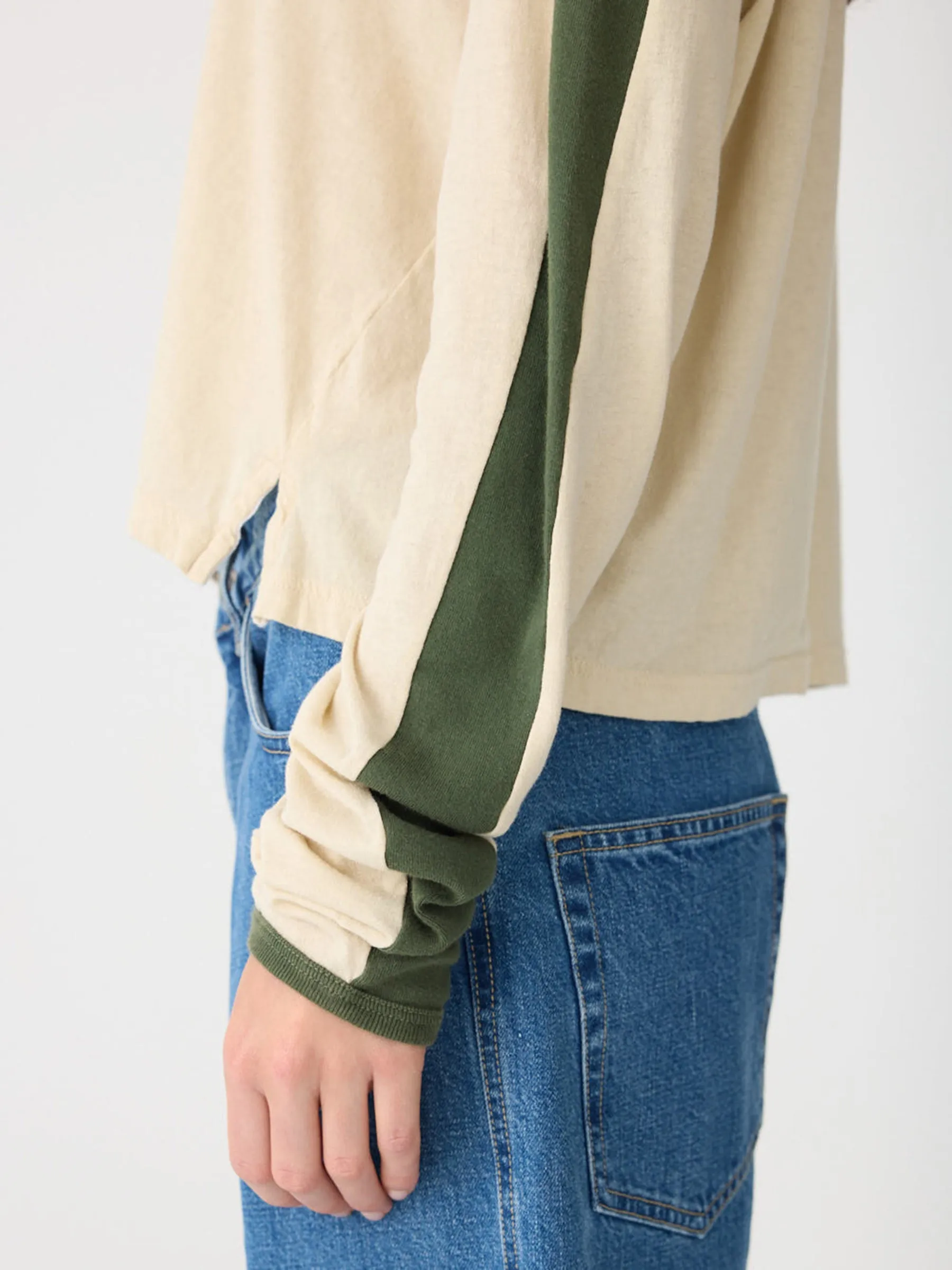 Racer Sleeve Long Sleeve T-Shirt sold by Bassike product image thumbnail 4