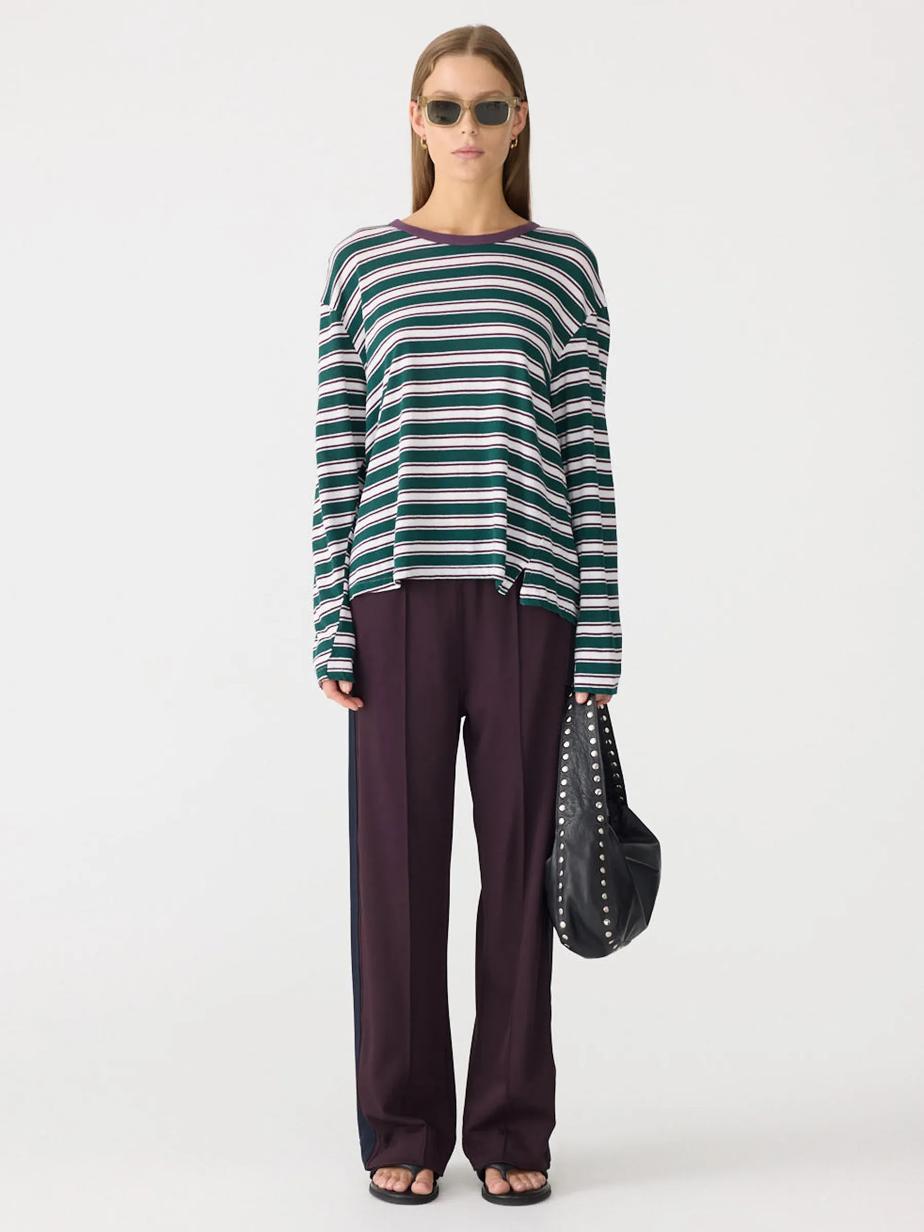 Stripe Boyfriend Long Sleeve T-Shirt sold by Bassike