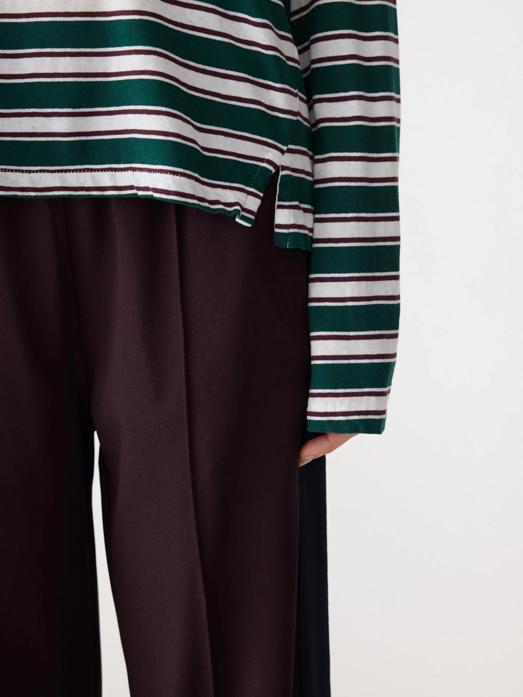 Stripe Boyfriend Long Sleeve T-Shirt sold by Bassike product image thumbnail 3