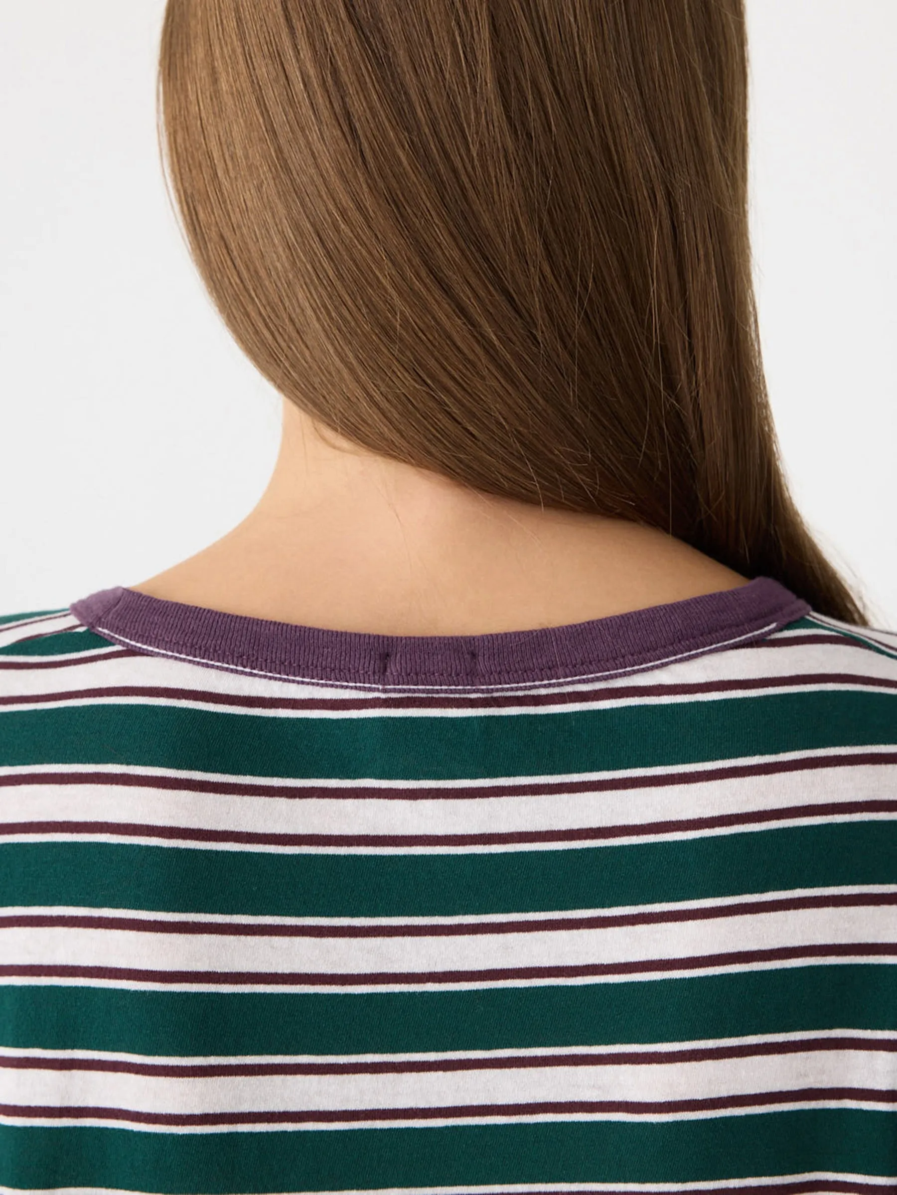 Stripe Boyfriend Long Sleeve T-Shirt sold by Bassike product image thumbnail 4