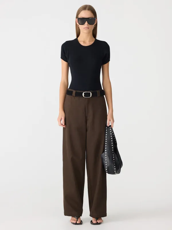 Double Twill Wide Leg Pant made by Bassike