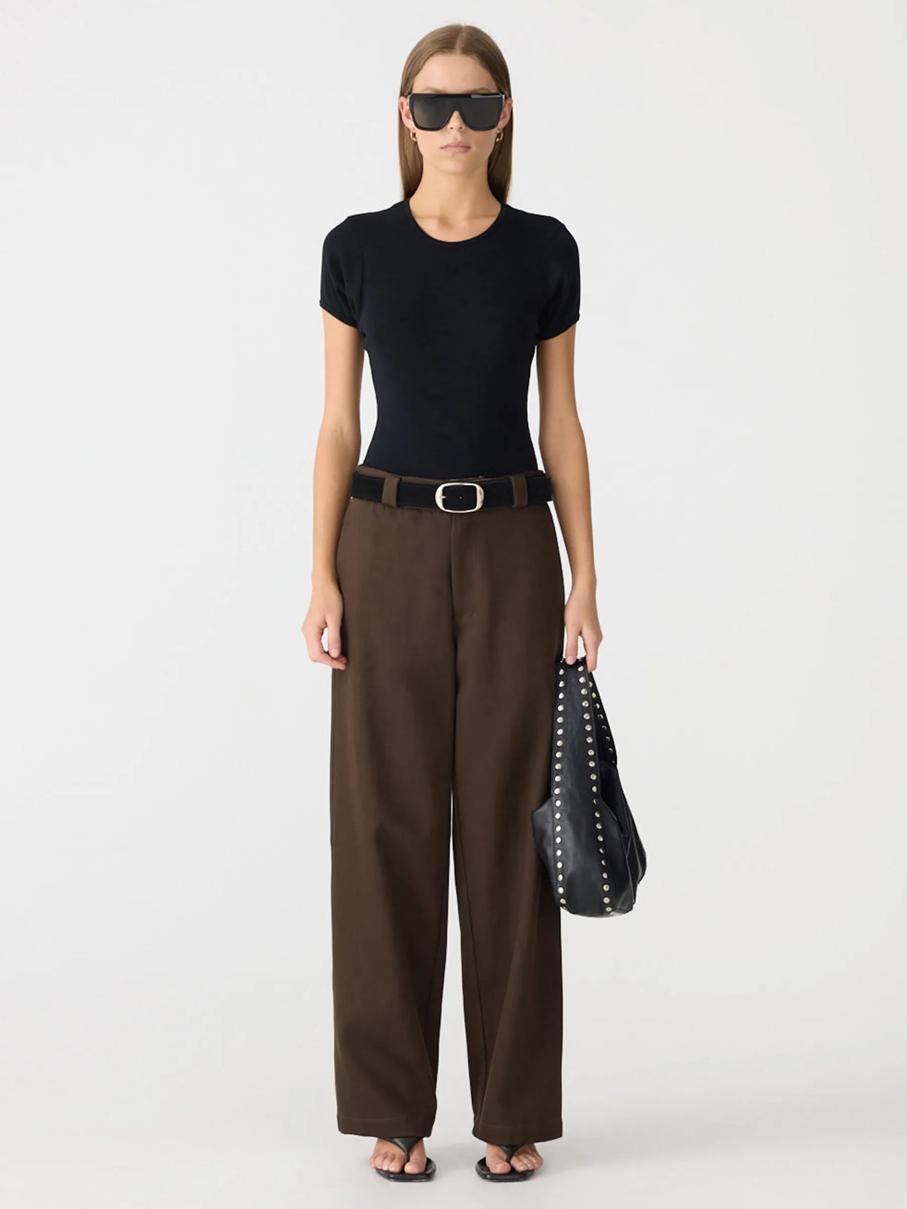 Double Twill Wide Leg Pant sold by Bassike