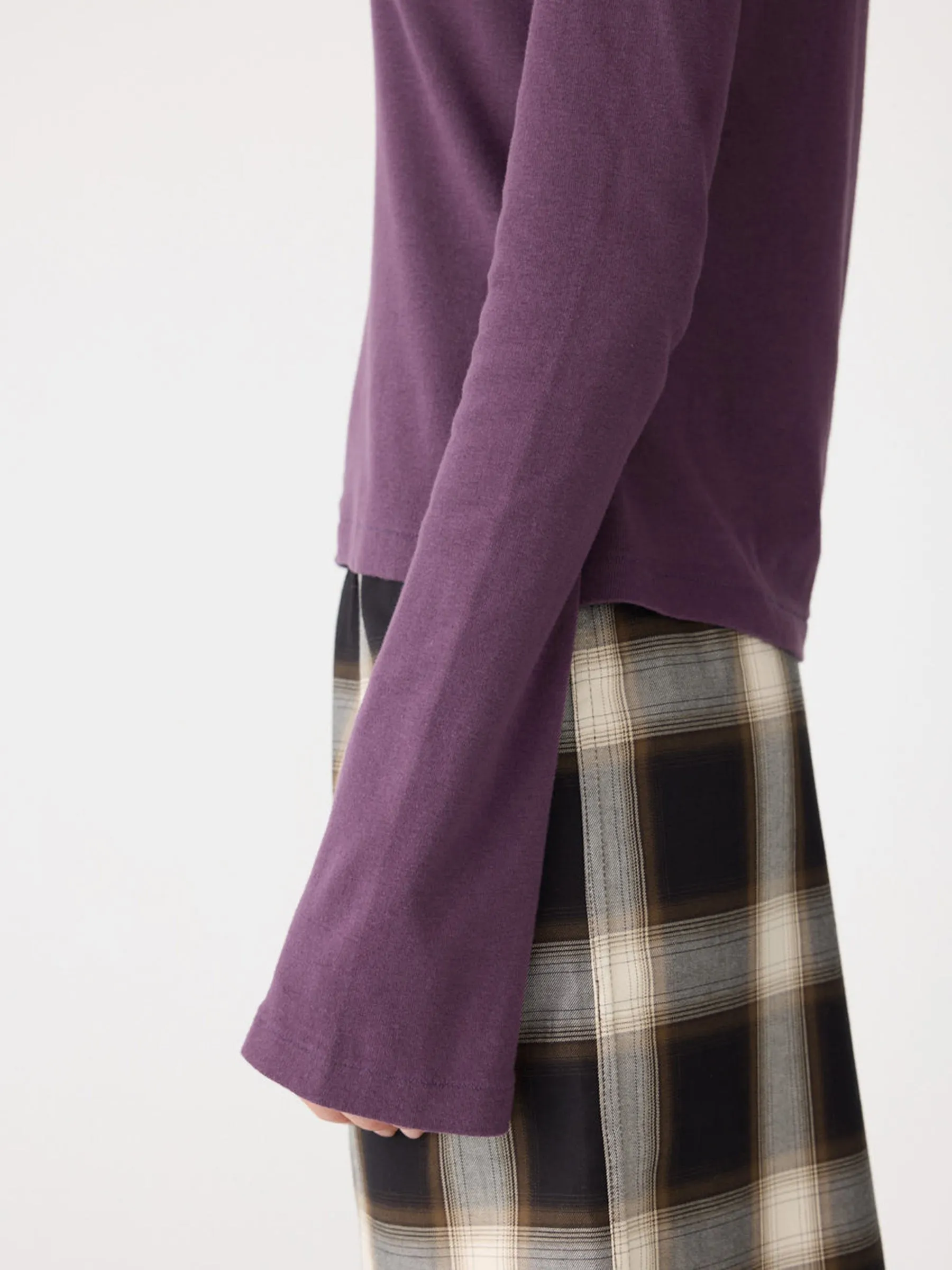 Front Seam Rib Long Sleeve T-Shirt sold by Bassike product image thumbnail 4