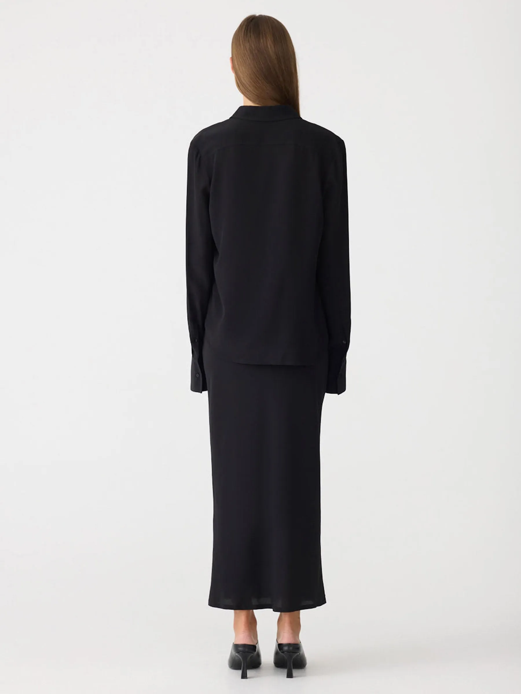 Fine Silk Crepe Shirt sold by Bassike product image thumbnail 3