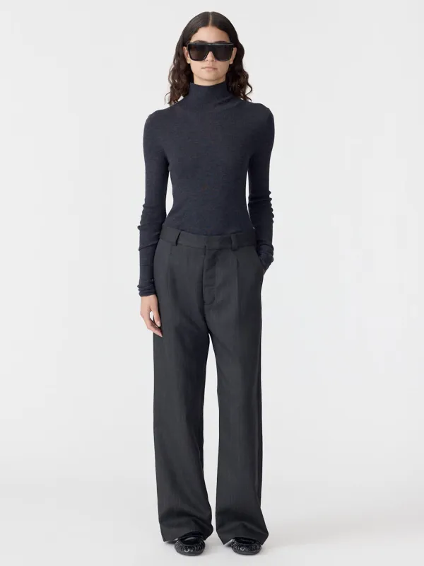 Funnel Neck Rib Top made by Bassike
