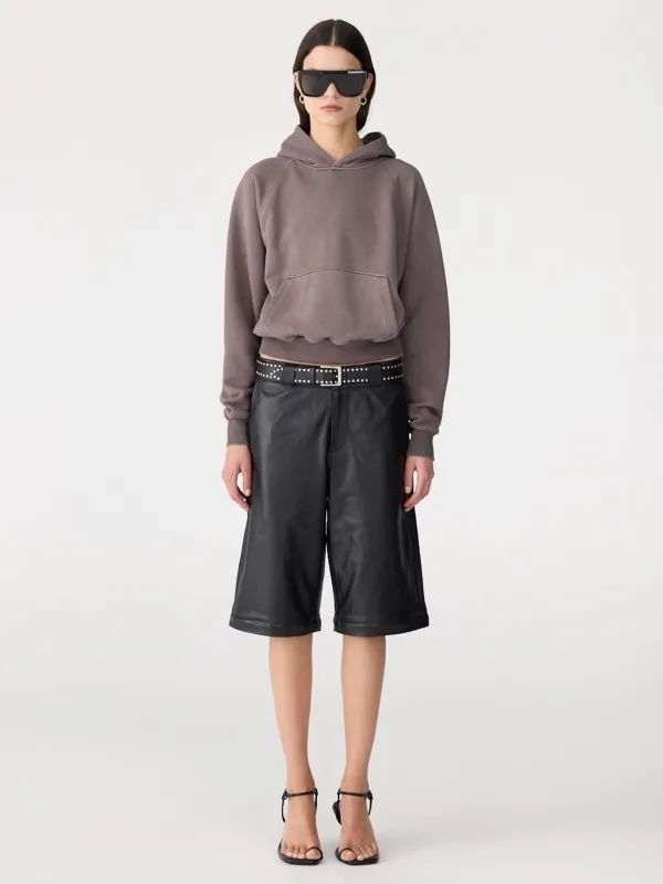 Fleece Cropped Hoodie made by Bassike