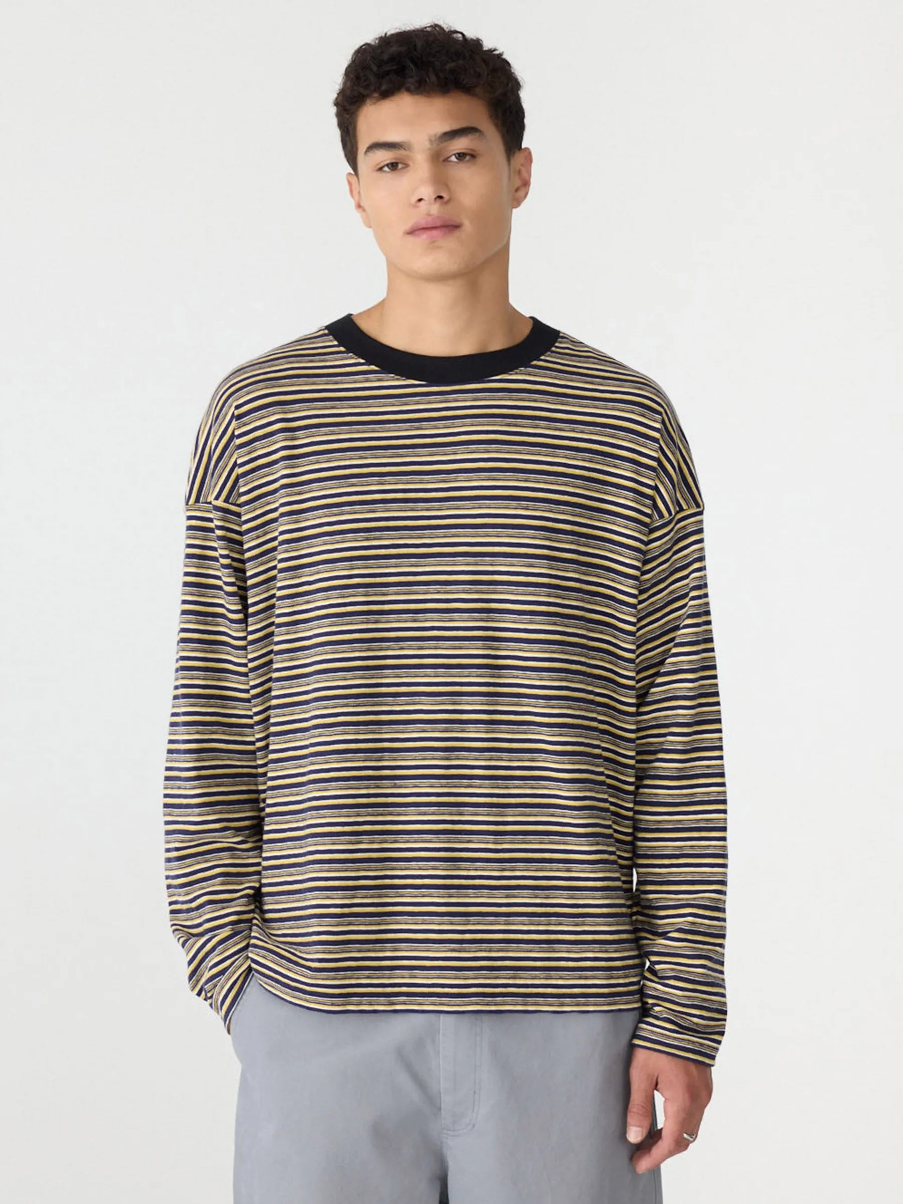 Stripe Long Sleeve T-Shirt sold by Bassike product image thumbnail 2