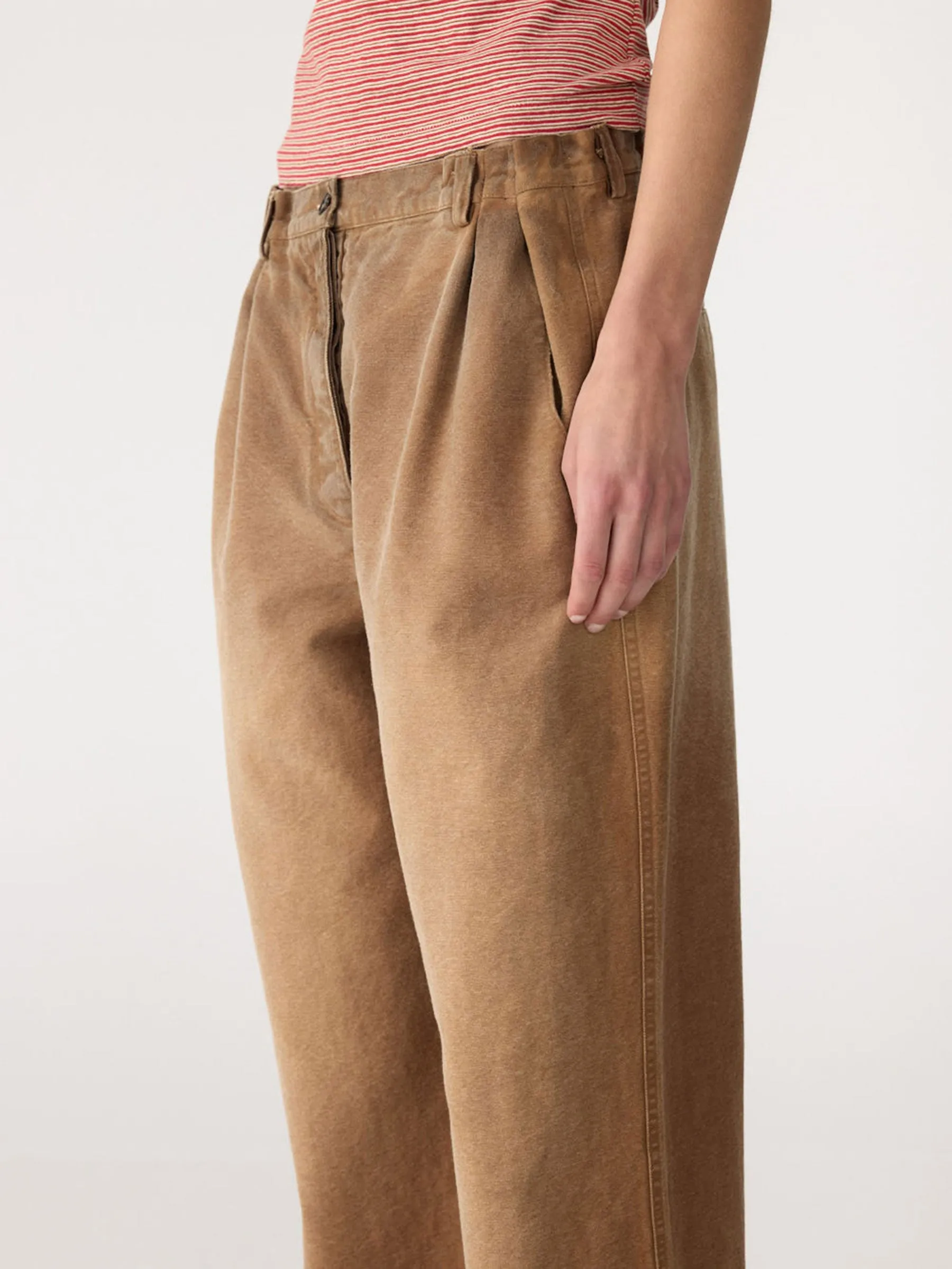 Worn Canvas Pleat Pant sold by Bassike product image thumbnail 3