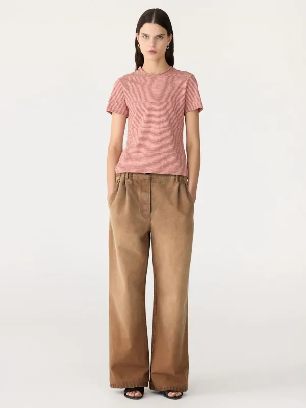 Worn Canvas Pleat Pant made by Bassike