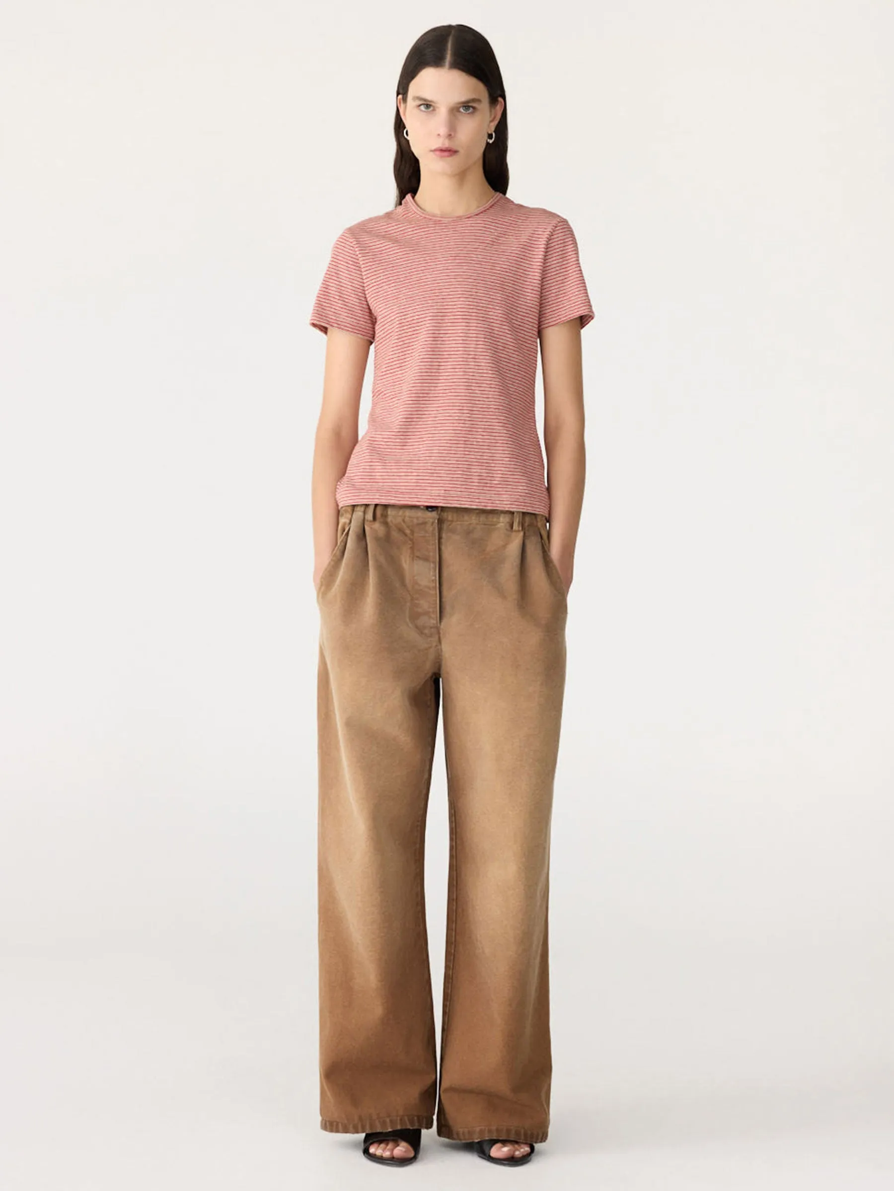 Worn Canvas Pleat Pant sold by Bassike