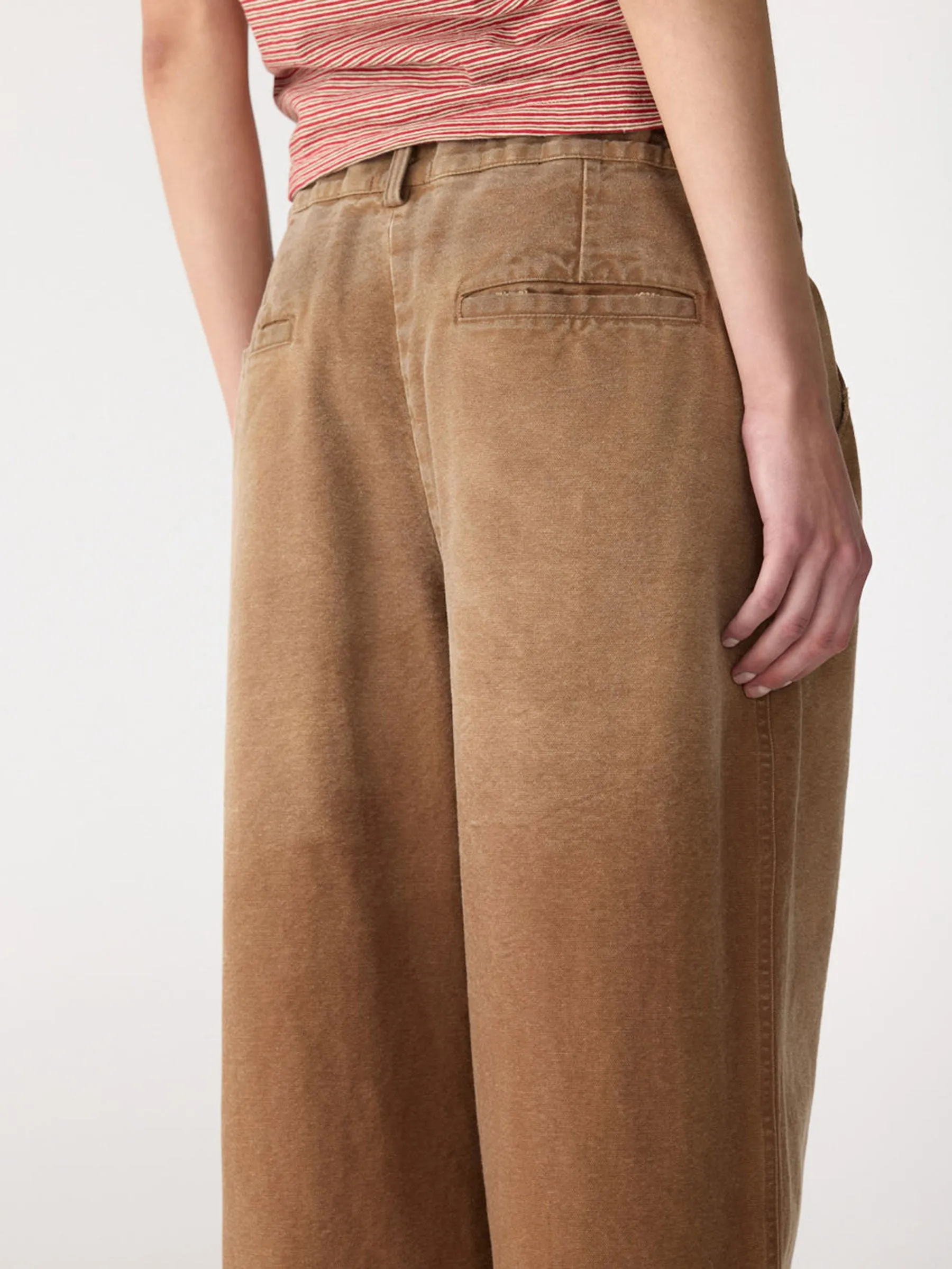 Worn Canvas Pleat Pant sold by Bassike product image thumbnail 5