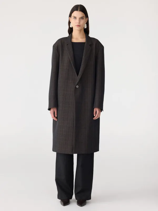 Check Wool Coat made by Bassike