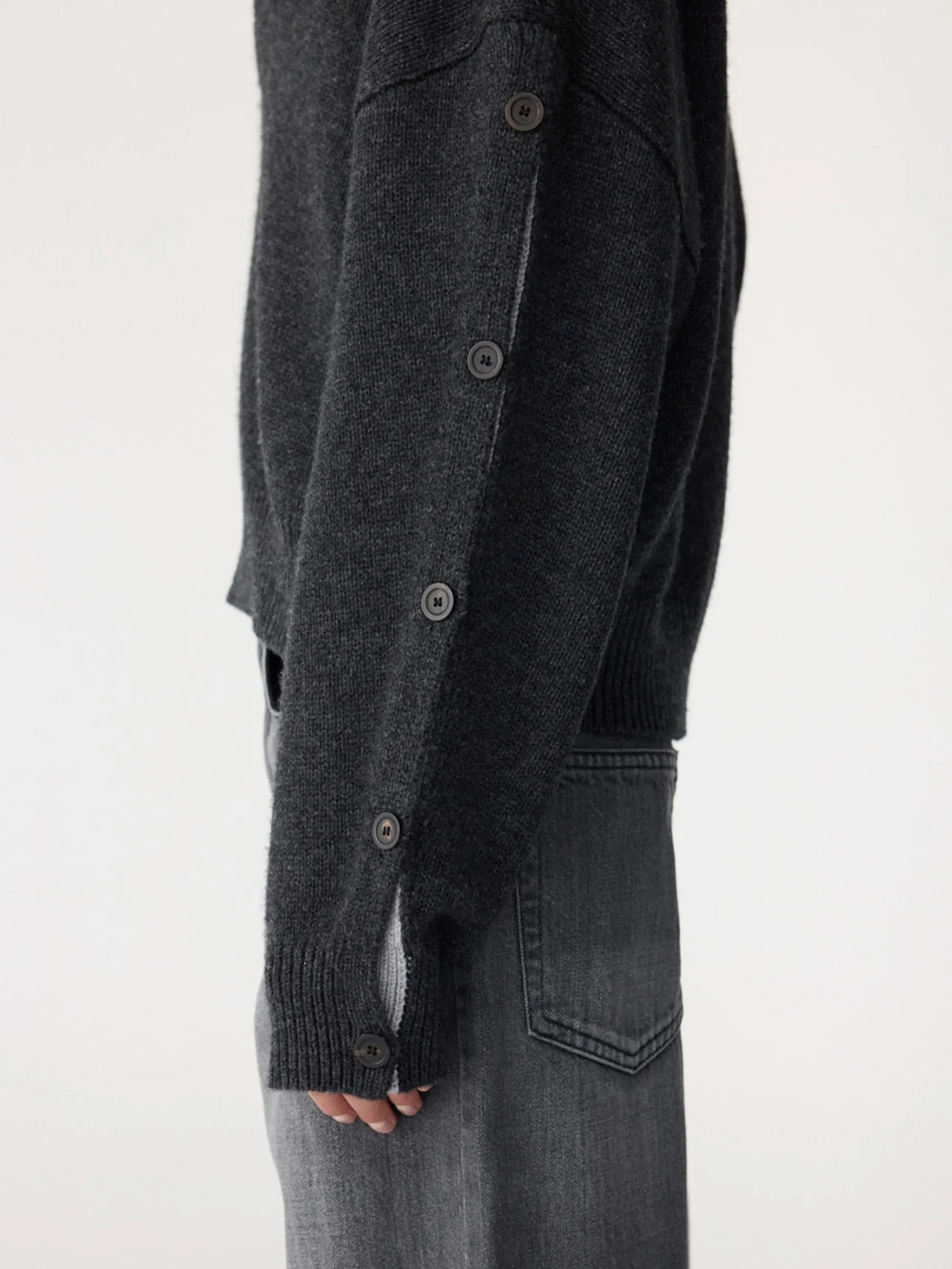 Sleeve Detail V Neck Knit sold by Bassike product image thumbnail 3