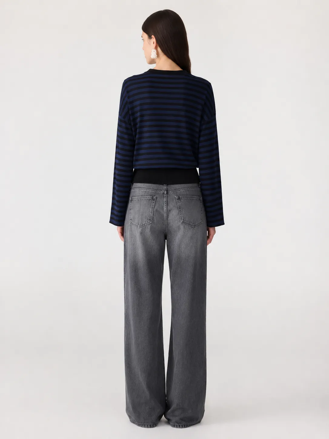 Stripe Banded L/S T-Shirt sold by Bassike product image thumbnail 2