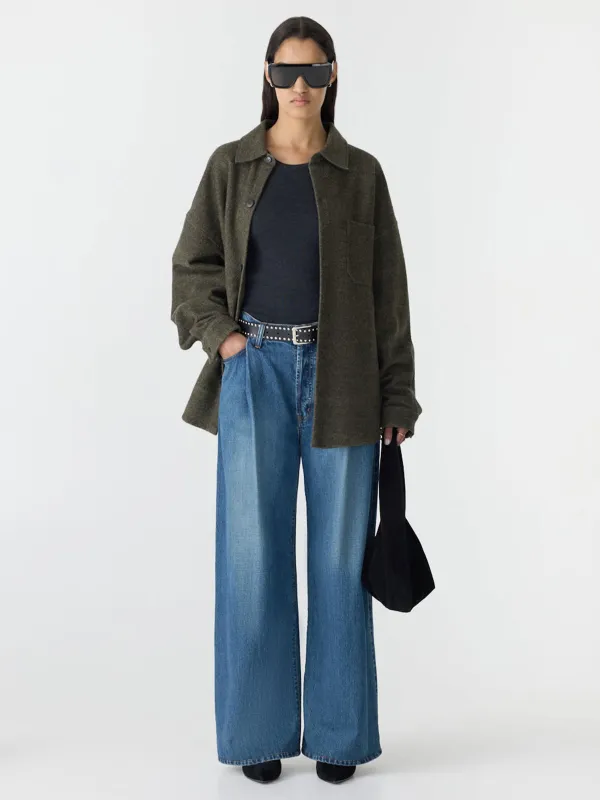 Boiled Wool Shirt Jacket made by Bassike