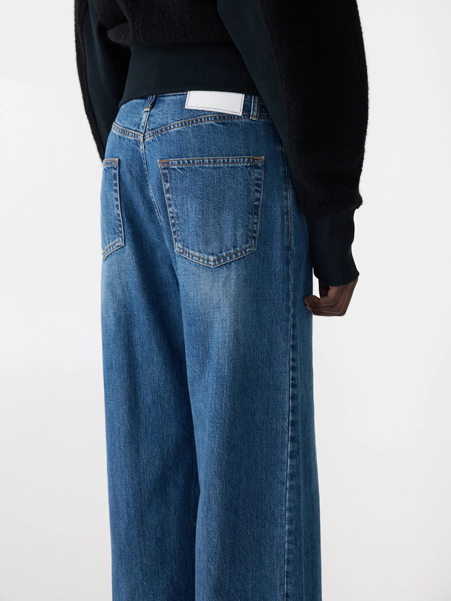 Pleat Front Wide Leg Jean sold by Bassike product image thumbnail 4