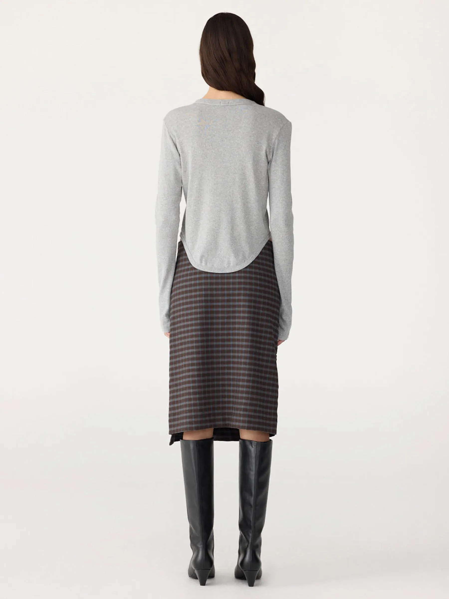 Scoop Hem Placket T-Shirt sold by Bassike product image thumbnail 4
