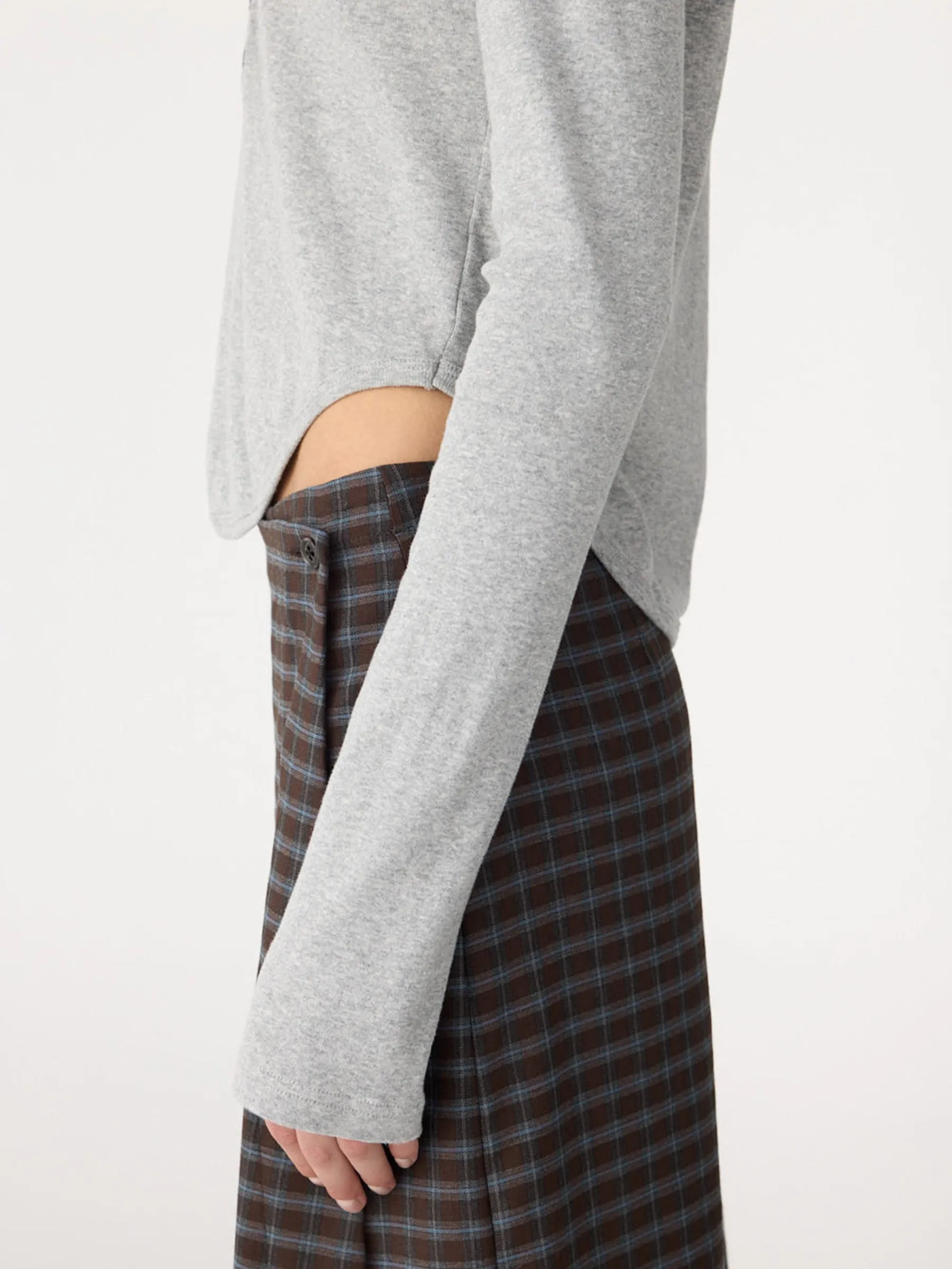 Scoop Hem Placket T-Shirt sold by Bassike product image thumbnail 3