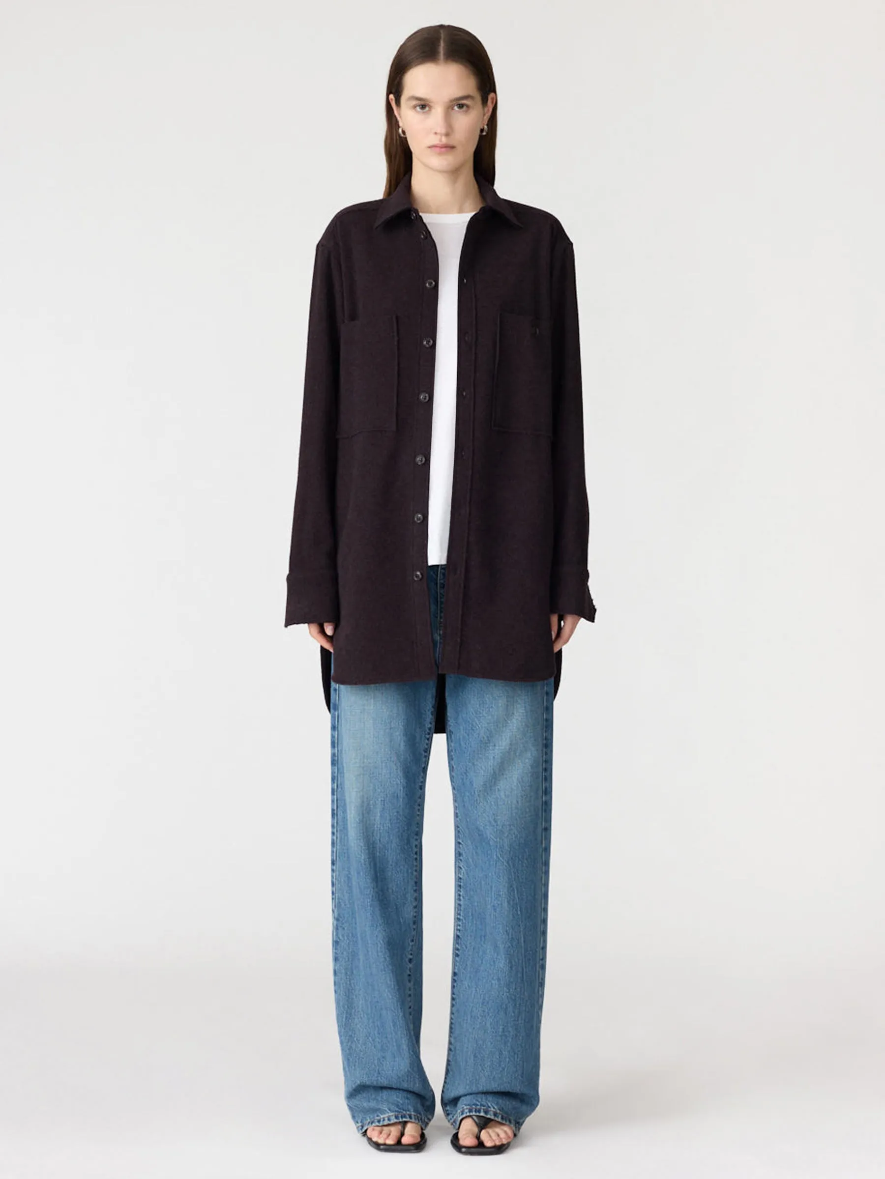 Wool Felt Overshirt sold by Bassike product image thumbnail 2