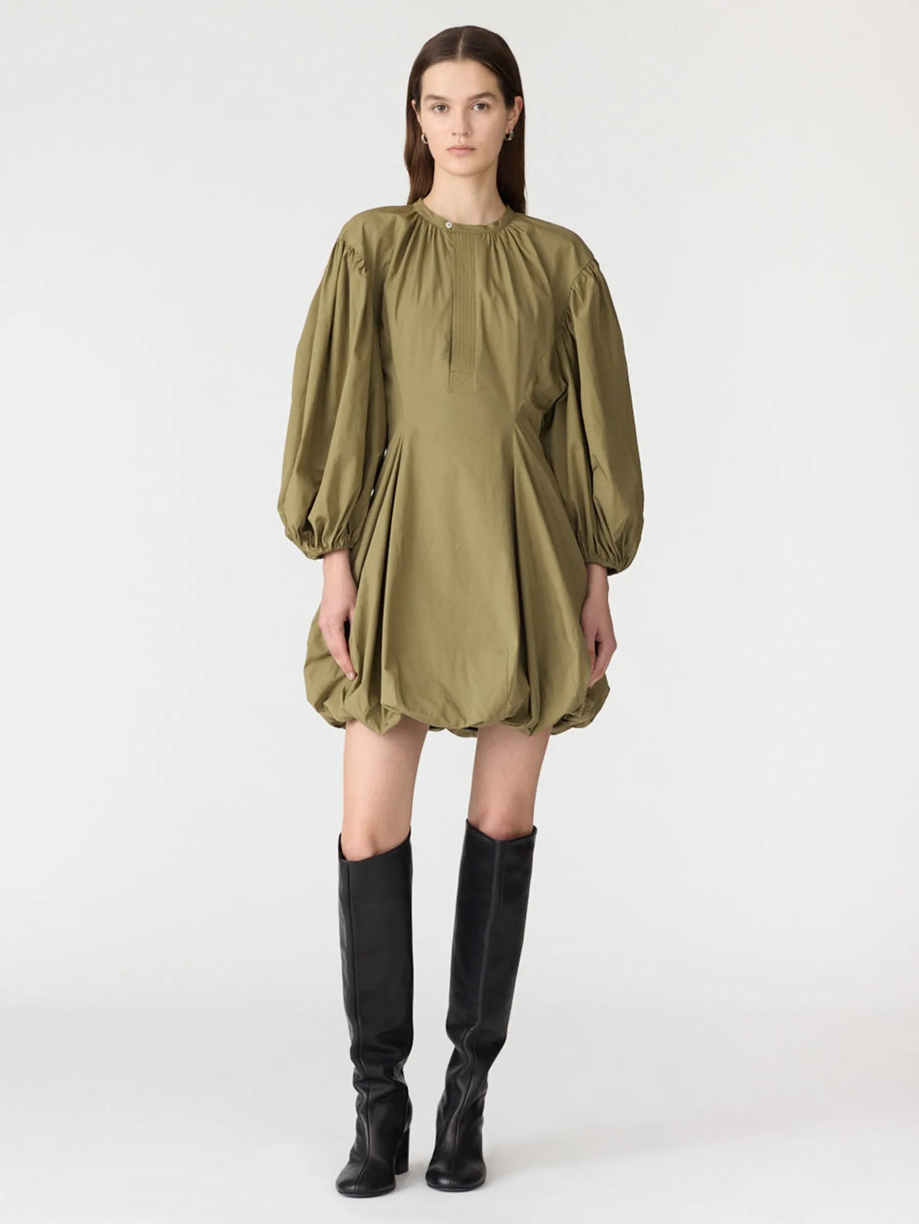 Cotton Gathered Balloon Dress sold by Bassike product image thumbnail 2
