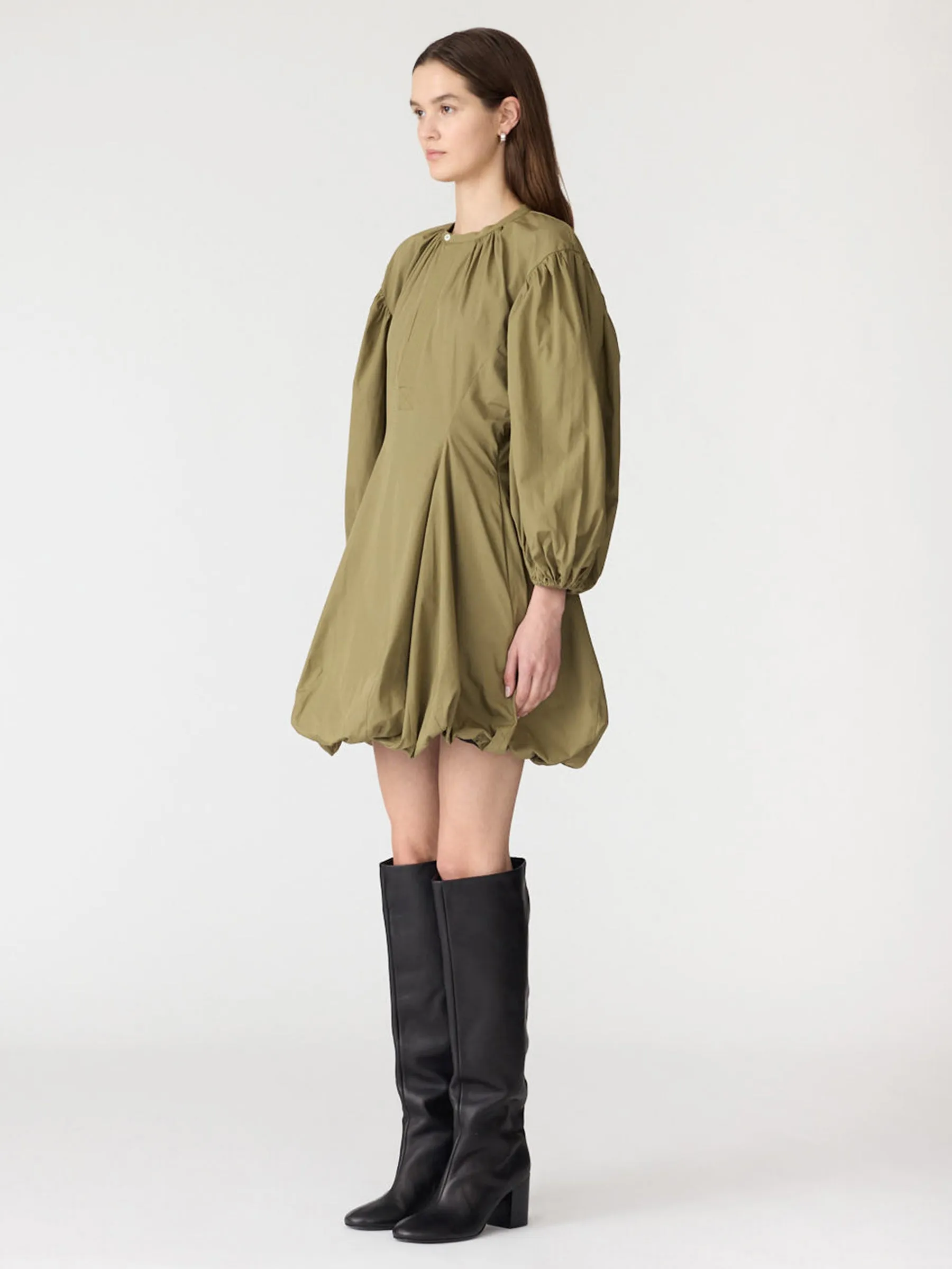 Cotton Gathered Balloon Dress sold by Bassike product image thumbnail 3