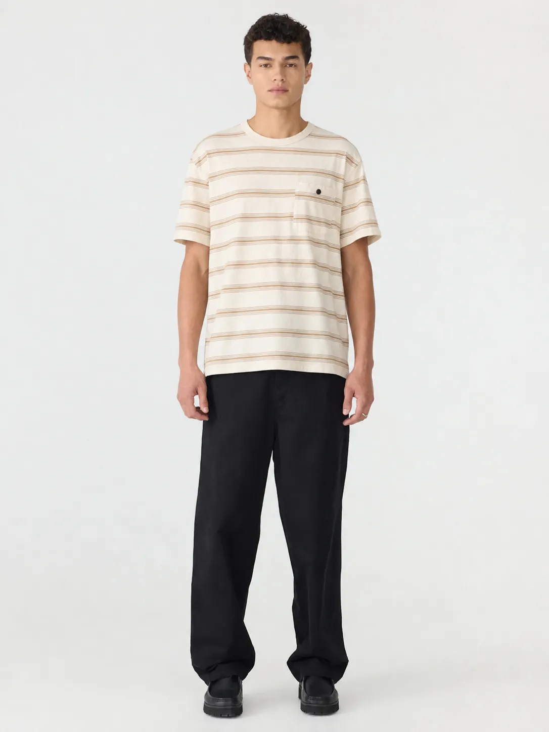Slim Fit Button Pocket T-Shirt sold by Bassike product image thumbnail 2
