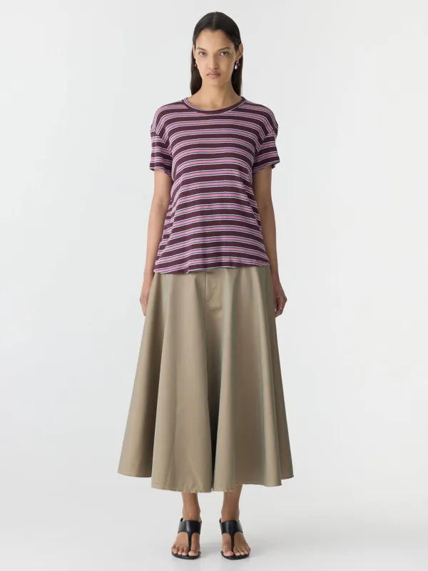 Retro Rib Stripe T-Shirt made by Bassike