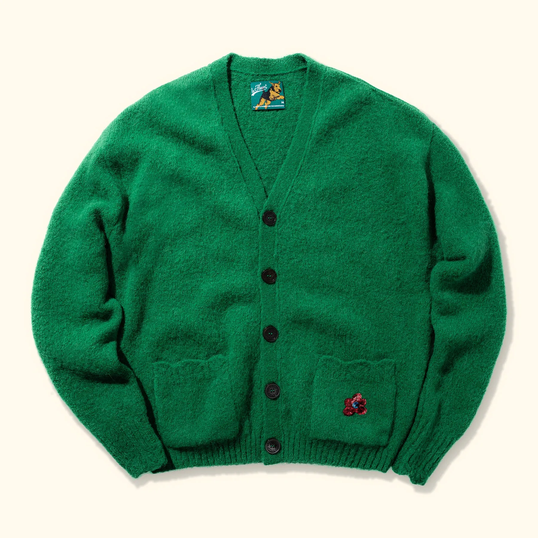 Sequined Cardigan Green sold by GOLF le FLEUR*