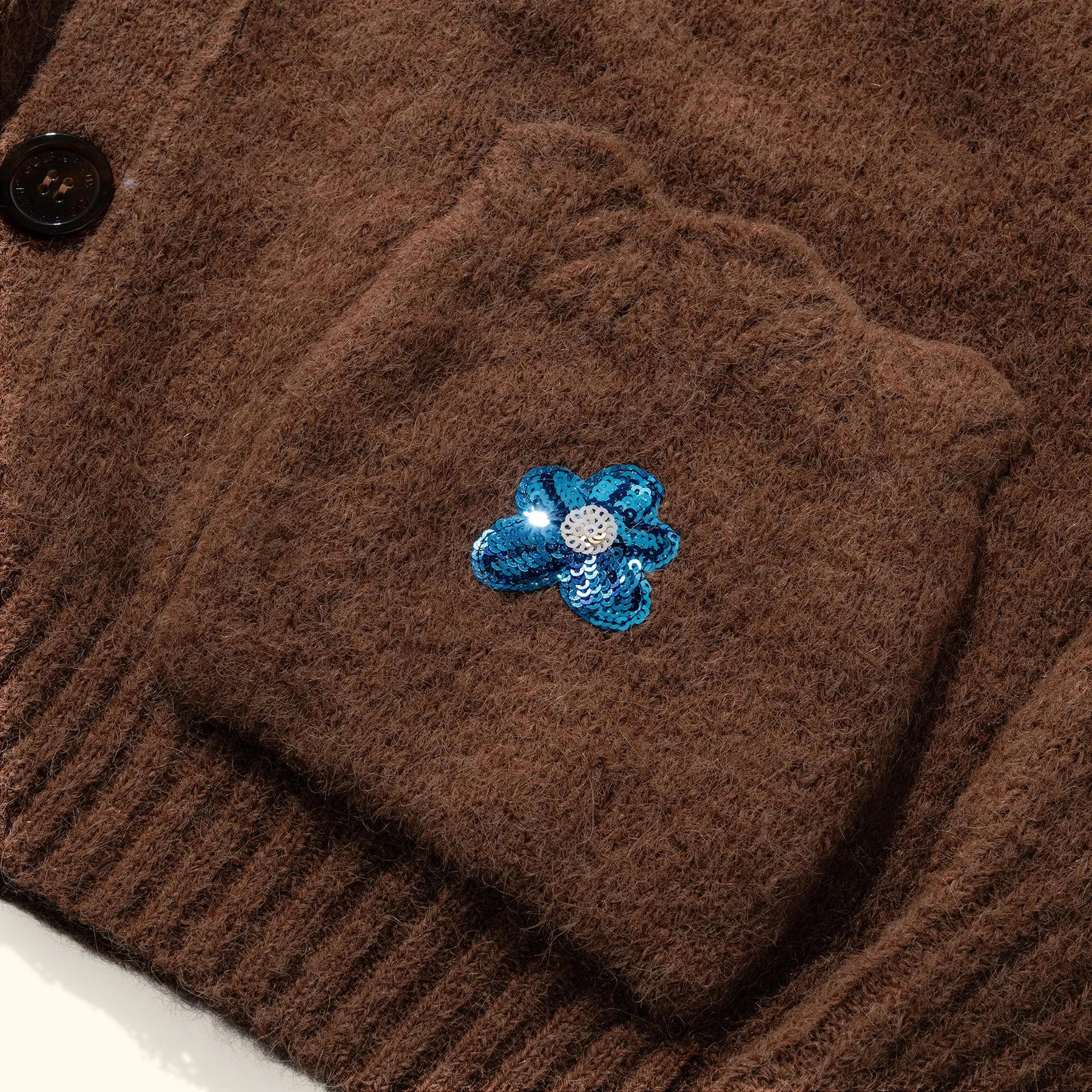 Sequined Cardigan Brown sold by GOLF le FLEUR* product image thumbnail 3