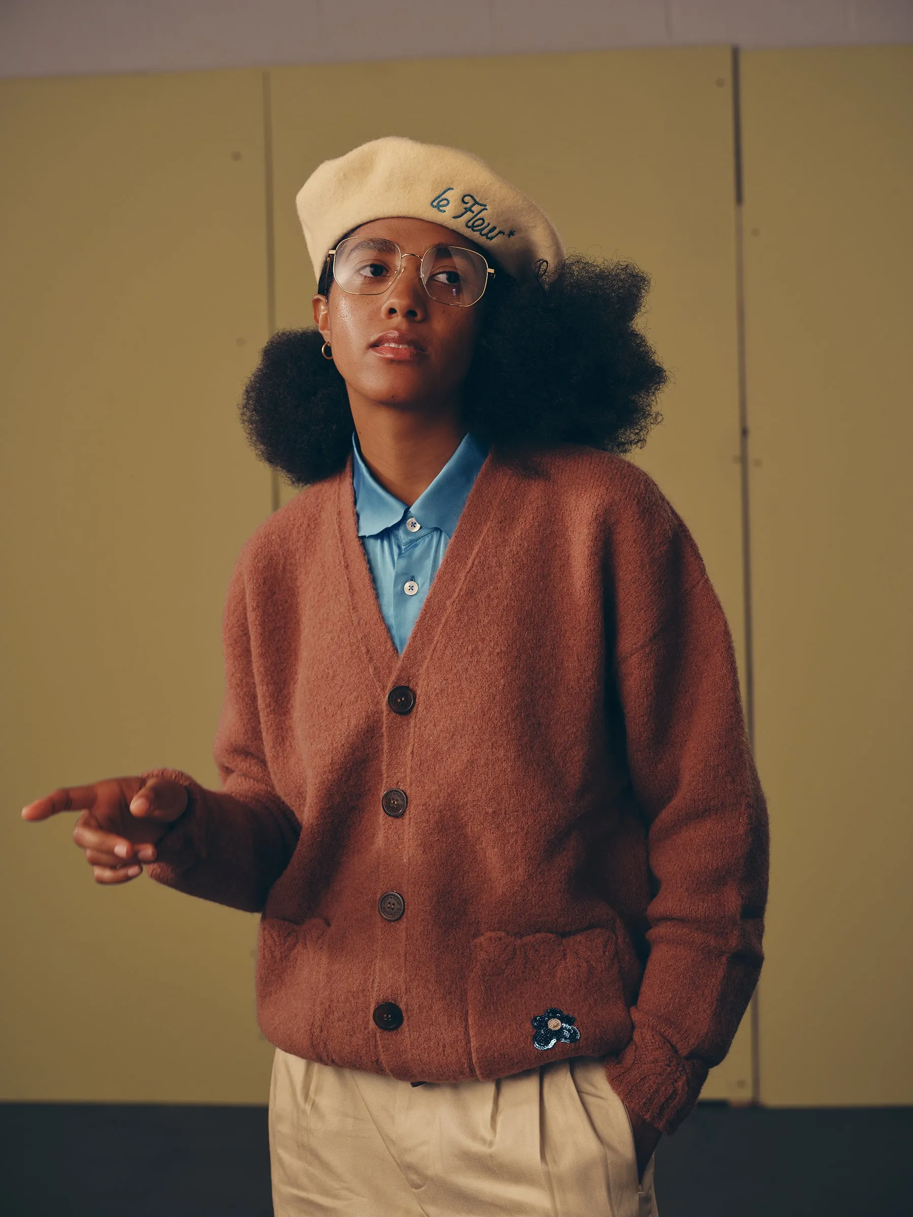 Sequined Cardigan Brown sold by GOLF le FLEUR* product image thumbnail 4