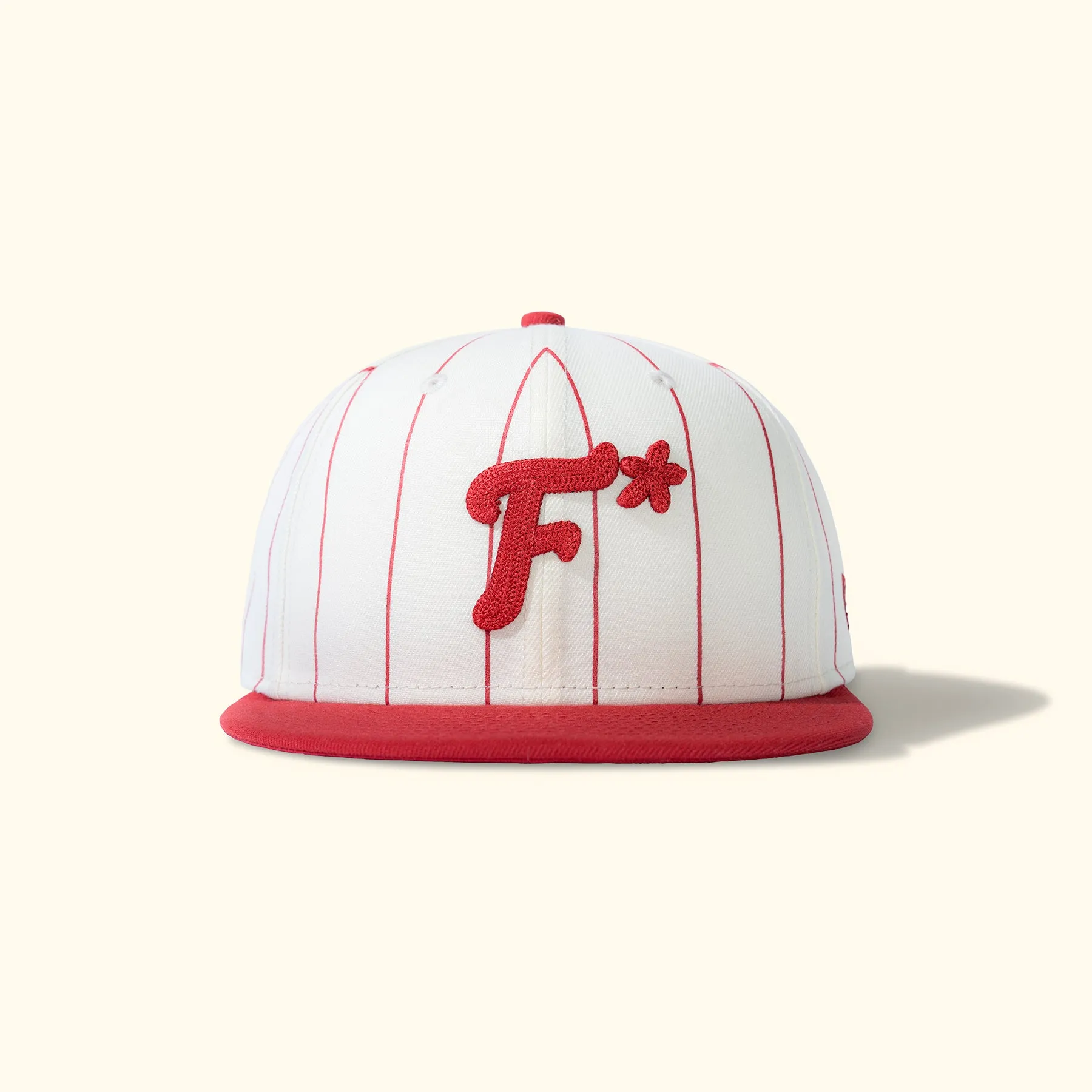 Striped F* Fitted Hat Red sold by GOLF le FLEUR*