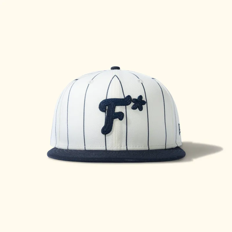 Striped F* Fitted Hat Navy sold by GOLF le FLEUR*