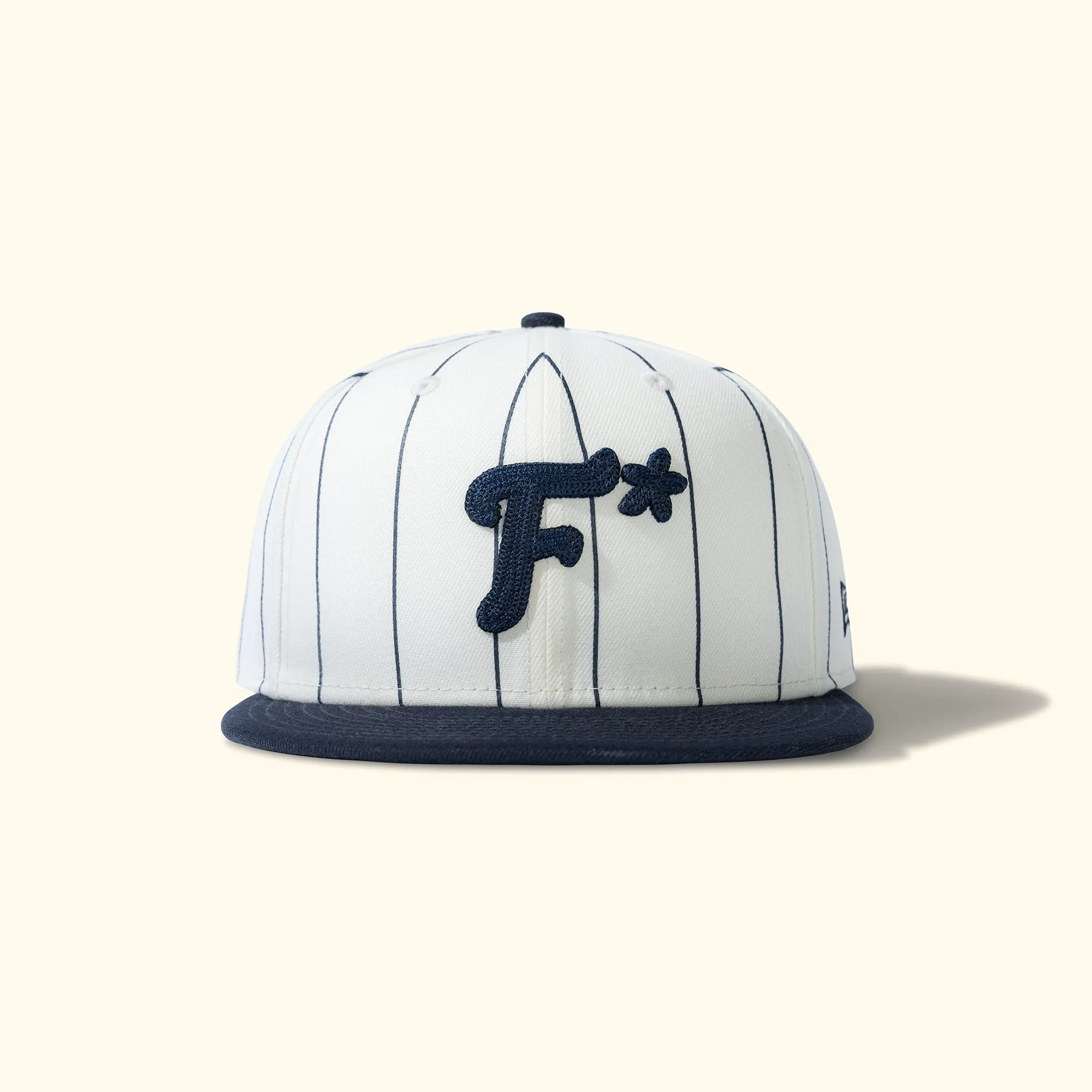 Striped F* Fitted Hat Navy sold by GOLF le FLEUR*