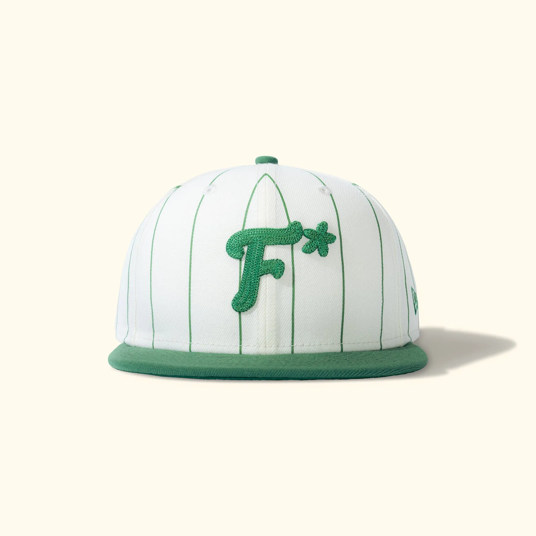 Striped F* Fitted Hat Green sold by GOLF le FLEUR*