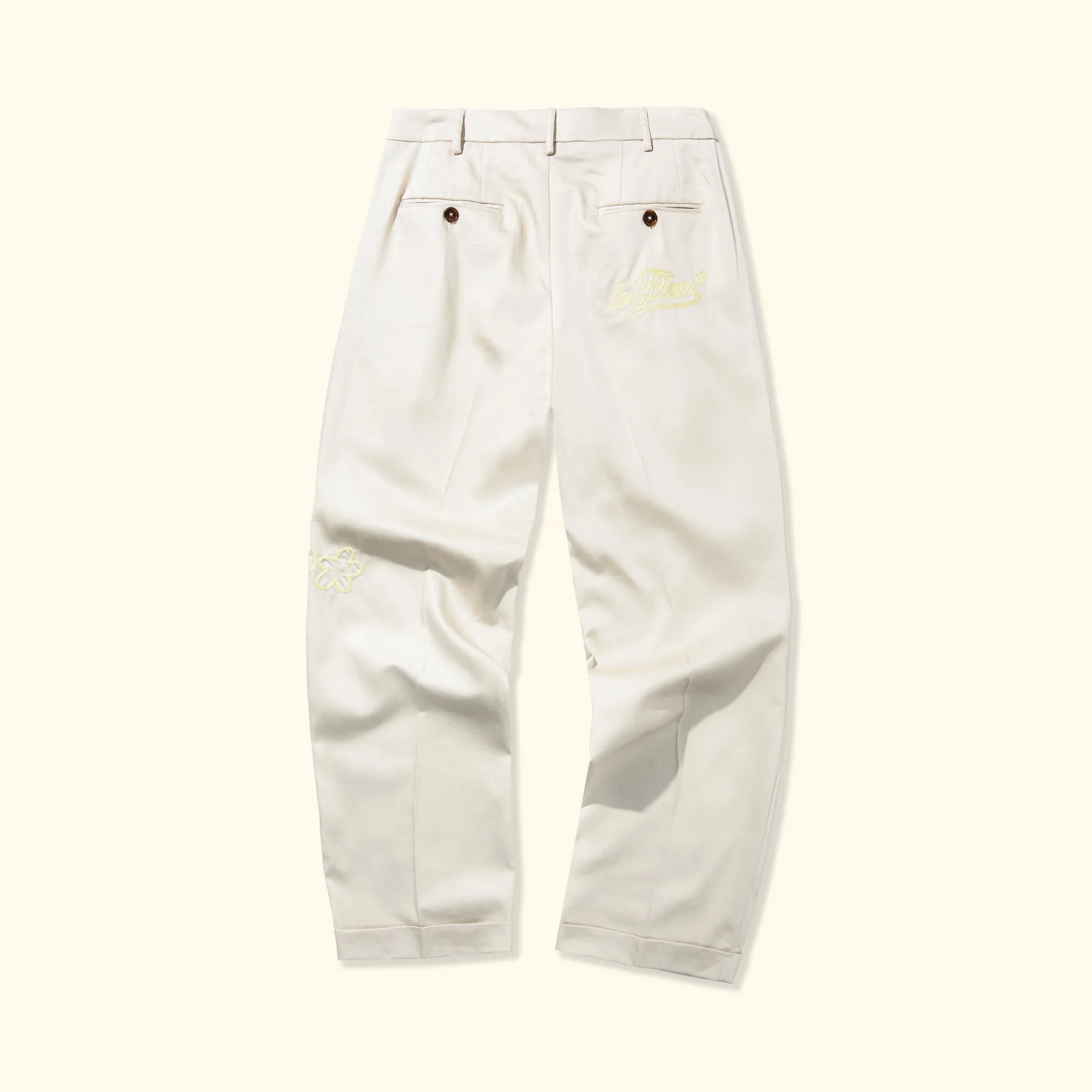 Chainstitch Trousers Cream sold by GOLF le FLEUR* product image thumbnail 2