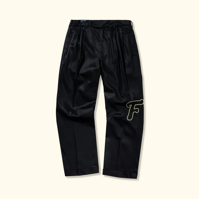 Chainstitch Trousers Black sold by GOLF le FLEUR*
