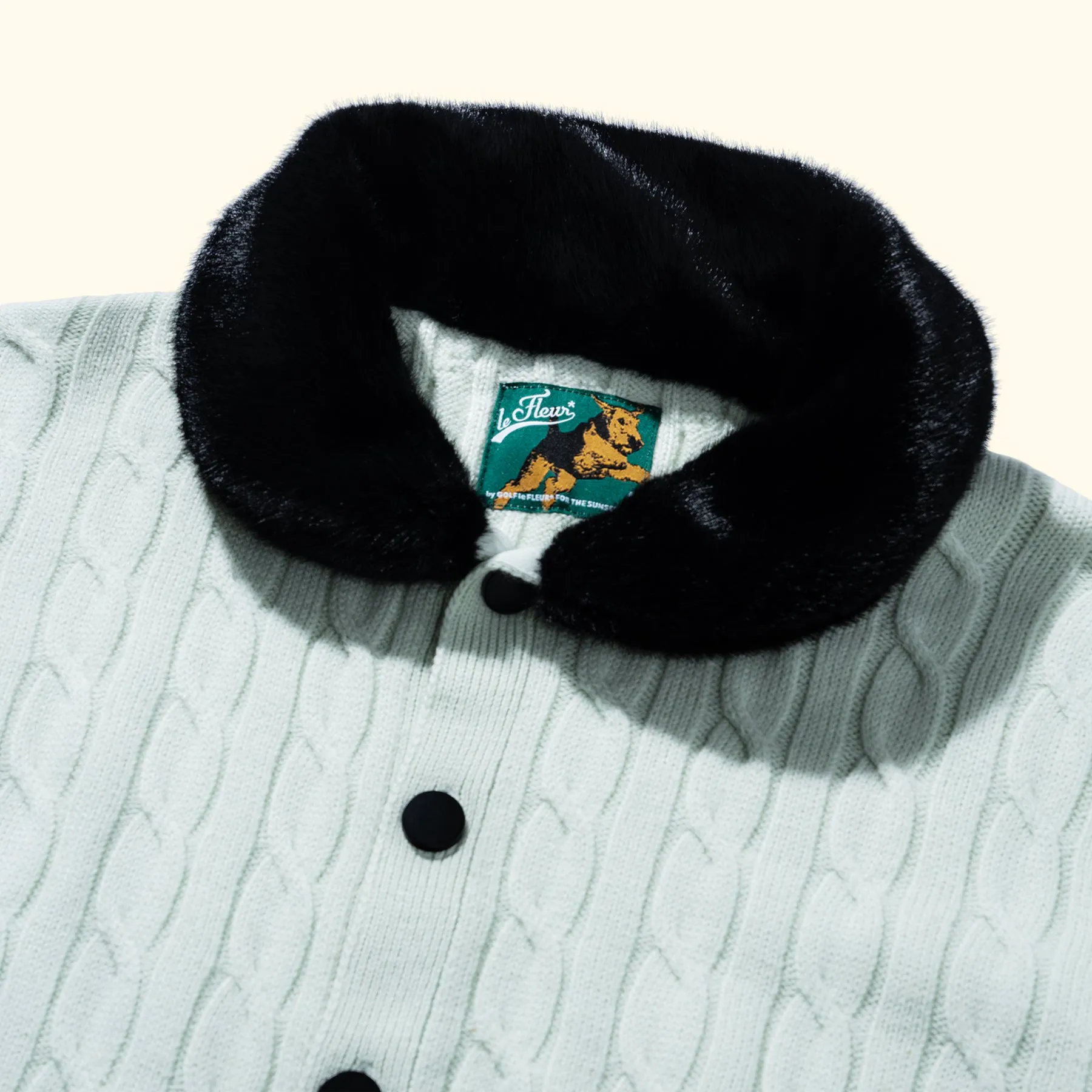 Faux Fur Cardigan Mint sold by GOLF le FLEUR* product image thumbnail 4