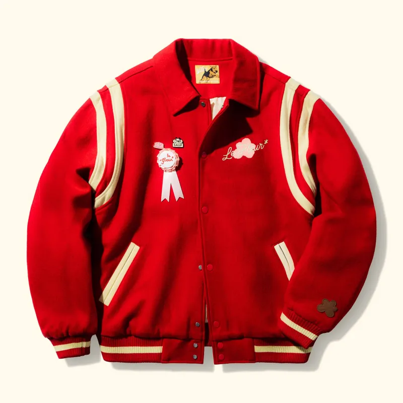 Petalers Varsity Jacket Red sold by GOLF le FLEUR*