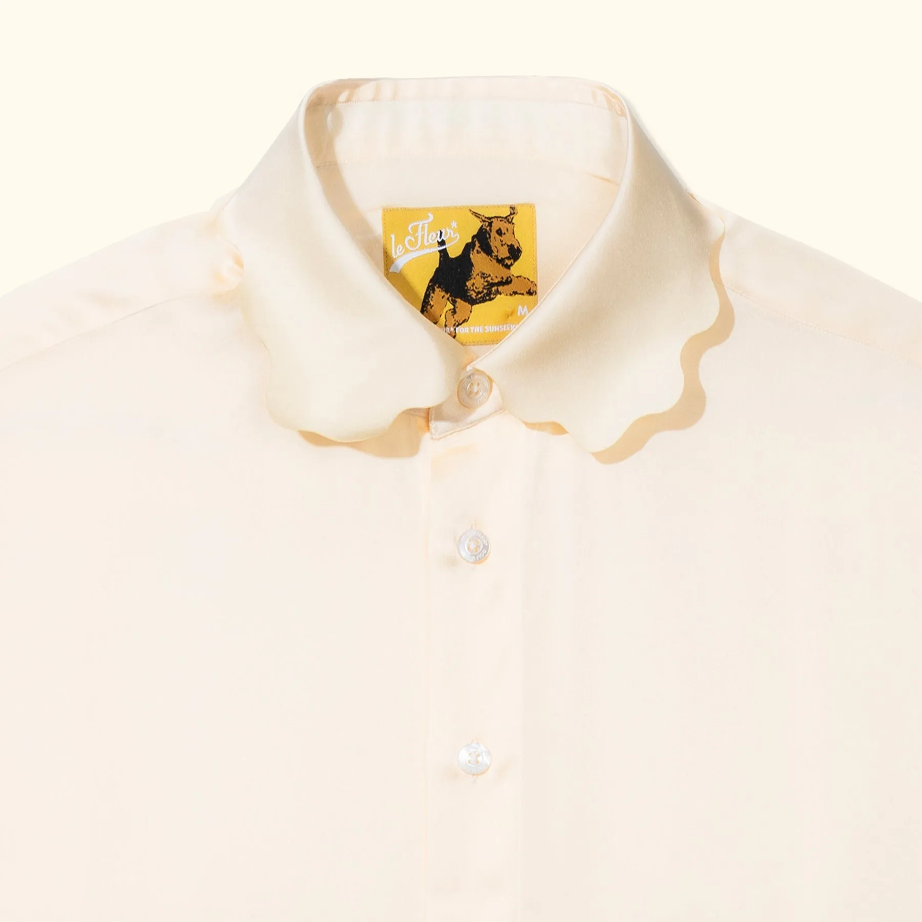 Satin Long-Sleeve Cream sold by GOLF le FLEUR* product image thumbnail 3